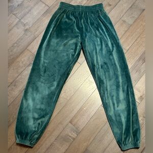 Victoria's Secret Pink Women's Velour Sweat Pants Size XS Green Soft Jogger